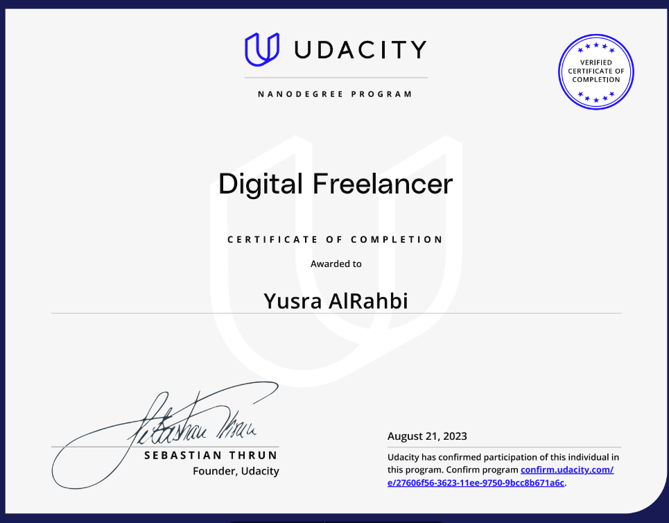 Udacity Front-End certificate